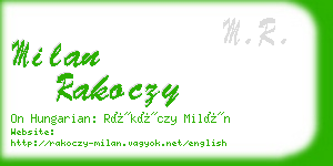 milan rakoczy business card